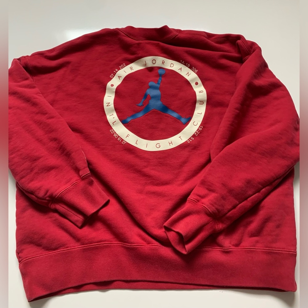 AIR JORDAN X TWO18‎ CREWNECK SWEATSHIRT WOMEN (GYM RED / COCONUT MILK) - Picture 10 of 10